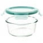 OXO Good Grips SmartSeal 7 Cup Clear Round Glass Container with Leakproof Snap-On Lid
