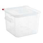Araven 6.3 Qt. Translucent Square Polypropylene Food Storage Container with Airtight Lid