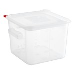 Araven 6.3 Qt. Translucent Square Polypropylene Food Storage Container with Airtight Lid