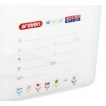 Araven 6.3 Qt. Translucent Square Polypropylene Food Storage Container with Airtight Lid