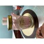 Acopa Rustic Charm 16 oz. Drinking Jar with Gold Metal Lid with Straw Hole - 12/Case