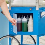 Carnival King Royalty Series SCM350R Reinforced Cabinet Sno-Cone Machine with Cup Dispenser and Cart Carnival King Royalty Series SCM350R Reinforced Cabinet Sno-Cone Machine with Cup Dispenser and Cart