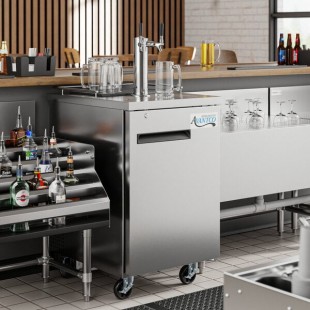 Avantco UDD-1-HC-S Double Tap Kegerator Beer Dispenser - Stainless Steel, (1) 1/2 Keg Capacity