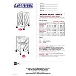 Channel 427S 5 Pan Stainless Steel End Load Half Height Sheet / Bun Pan Rack - Assembled