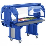 Cambro VBR6186 Navy Blue 6' Versa Food / Salad Bar with Standard Casters Cambro VBR6186 Navy Blue 6' Versa Food / Salad Bar with Standard Casters