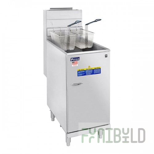 Pitco® 35C+S Liquid Propane 35-40 lb. Stainless Steel Floor Fryer