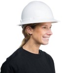 Cordova Duo Safety White Full-Brim Style Hard Hat with 6-Point Ratchet Suspension