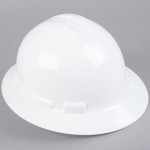 Cordova Duo Safety White Full-Brim Style Hard Hat with 6-Point Ratchet Suspension