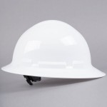 Cordova Duo Safety White Full-Brim Style Hard Hat with 6-Point Ratchet Suspension