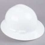 Cordova Duo Safety White Full-Brim Style Hard Hat with 6-Point Ratchet Suspension