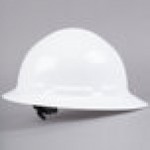 Cordova Duo Safety White Full-Brim Style Hard Hat with 6-Point Ratchet Suspension