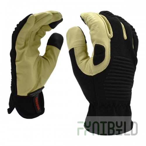 Cordova Leather Pro Spandex Touchscreen Gloves with Grain Goatskin Leather Palm Coating - Extra Large