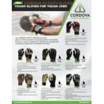 Cordova Leather Pro Spandex Touchscreen Gloves with Grain Goatskin Leather Palm Coating - Extra Large
