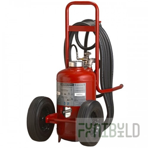 Buckeye 125 lb. Purple K Fire Extinguisher - Rechargeable Untagged Pressure Transfer - UL Rating 320-B:C - Rubber Wheels