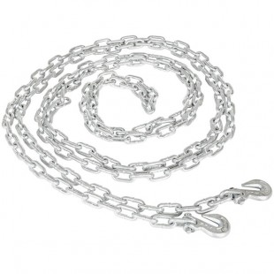Vestil PPC-20 Silver Steel Chain with 20' Grab Hook - 6,000 lb. Pull Capacity Vestil PPC-20 Silver Steel Chain with 20' Grab Hook - 6,000 lb. Pull Capacity
