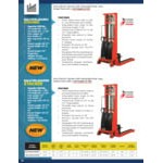 Ballymore 2,200 lb. Semi-Powered Dual Mast Fork Stacker with Adjustable 42