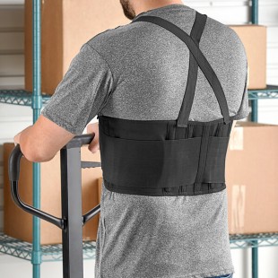 Lavex Black Adjustable Back Support Belt - Medium Lavex Black Adjustable Back Support Belt - Medium