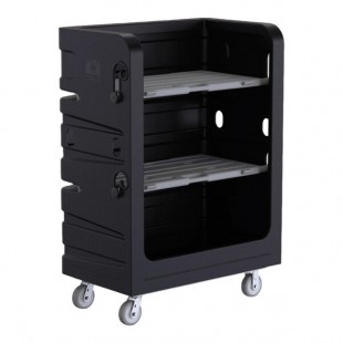R&B Wire Products, Inc. 48 Cu. Ft. Black Heavy-Duty Polypropylene Turnabout Truck 749BLK-PS