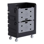 R&B Wire Products, Inc. 48 Cu. Ft. Black Heavy-Duty Polypropylene Turnabout Truck 749BLK-PS