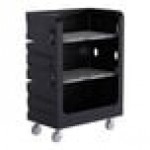 R&B Wire Products, Inc. 48 Cu. Ft. Black Heavy-Duty Polypropylene Turnabout Truck 749BLK-PS