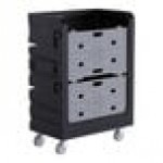 R&B Wire Products, Inc. 48 Cu. Ft. Black Heavy-Duty Polypropylene Turnabout Truck 749BLK-PS