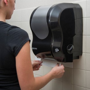 San Jamar T7470BKSS Simplicity Essence Summit Black Stainless Steel Hands Free Paper Towel Dispenser San Jamar T7470BKSS Simplicity Essence Summit Black Stainless Steel Hands Free Paper Towel Dispenser