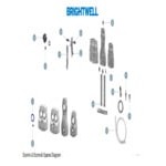 Brightwell EcoMix Compact DPC1L1H-WK/U9 Gray High Flow / Low Flow Dual Chemical Dispenser Brightwell EcoMix Compact DPC1L1H-WK/U9 Gray High Flow / Low Flow Dual Chemical Dispenser