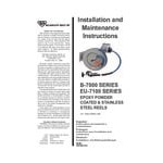 T&S B-7112-01 15' Open Stainless Steel Hose Reel with EB-0107 High-Flow Spray Valve