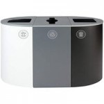 Busch Systems Spectrum 104013 32 Gallon Gray Powder-Coated Steel Decorative Trash Can with Ashtray