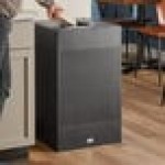 Rubbermaid® FGSC18EPLTBK Silhouettes Black Steel Designer Square Trash Can - 20 Gallon