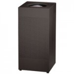 Rubbermaid® FGSC18EPLTBK Silhouettes Black Steel Designer Square Trash Can - 20 Gallon