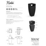 Mayne Kobi 8841-B 24 Gallon Black Decorative Trash Can