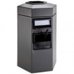 Commercial Zone 755301 45 Gallon Islander Series Black Bermuda 1 Hexagonal Trash Can with Paper Towel Dispenser, Squeegee, and Windshield Wash Station Commercial Zone 755301 45 Gallon Islander Series Black Bermuda 1 Hexagonal Trash Can with Paper Towel Dispenser, Squeegee, and Windshield Wash Station