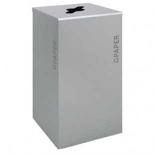 Ex-Cell Kaiser RC-KD36-P BT-HMG Black Tie Kaleidoscope Hammered Gray Square 36 Gallon Paper Receptacle