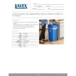 Lavex 25 Gallon Blue Square Recycling Can with Drop Shot Lid Lavex 25 Gallon Blue Square Recycling Can with Drop Shot Lid