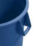 Carlisle 84105514 Bronco 55 Gallon Blue Round Trash Can