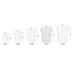 Lavex 44 Gallon White Round Commercial Trash Can and Lid Lavex 44 Gallon White Round Commercial Trash Can and Lid