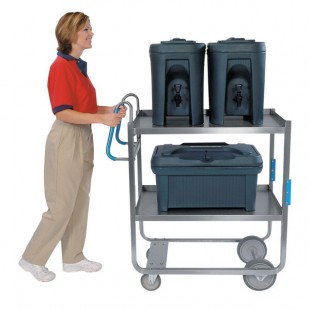 Lakeside 7010 Heavy-Duty Stainless Steel Two Shelf Ergo-One System Utility Cart - 18 5/8 Lakeside 7010 Heavy-Duty Stainless Steel Two Shelf Ergo-One System Utility Cart - 18 5/8