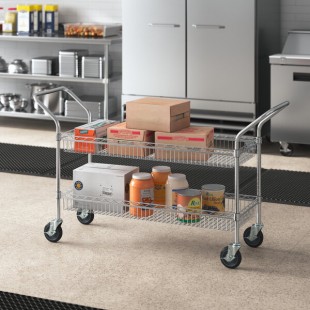 Regency Chrome Two Basket Utility Cart - 18