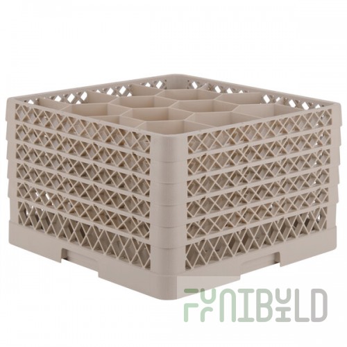 Vollrath TR18JJJJJ Traex® Rack Max Full-Size Beige 12-Compartment 11 7/8
