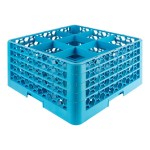 Carlisle RG9-414 OptiClean 9 Compartment Blue Glass Rack with 4 Extenders Carlisle RG9-414 OptiClean 9 Compartment Blue Glass Rack with 4 Extenders