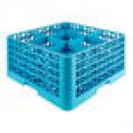 Carlisle RG9-414 OptiClean 9 Compartment Blue Glass Rack with 4 Extenders Carlisle RG9-414 OptiClean 9 Compartment Blue Glass Rack with 4 Extenders