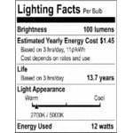 24' WiFi-Smart LED String Lights with (12) Tunable White S14 Bulbs - 120V, 12W, 2700K - 5000K