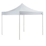 Backyard Pro Courtyard Series 10' x 10' White Straight Leg Regular-Duty Steel Instant Pop-Up Canopy Tent