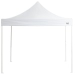 Backyard Pro Courtyard Series 10' x 10' White Straight Leg Regular-Duty Steel Instant Pop-Up Canopy Tent