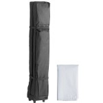 Backyard Pro Courtyard Series 10' x 10' White Straight Leg Regular-Duty Steel Instant Pop-Up Canopy Tent