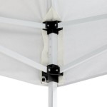 Backyard Pro Courtyard Series 10' x 10' White Straight Leg Regular-Duty Steel Instant Pop-Up Canopy Tent
