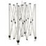 Backyard Pro Courtyard Series 10' x 10' White Straight Leg Regular-Duty Steel Instant Pop-Up Canopy Tent