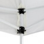 Backyard Pro Courtyard Series 10' x 10' White Straight Leg Regular-Duty Steel Instant Pop-Up Canopy Tent