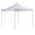 Backyard Pro Courtyard Series 10' x 10' White Straight Leg Regular-Duty Steel Instant Pop-Up Canopy Tent